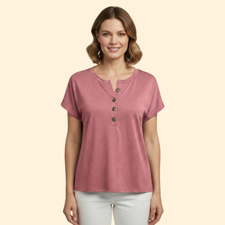 Women's Casual Buttoned T-Shirt