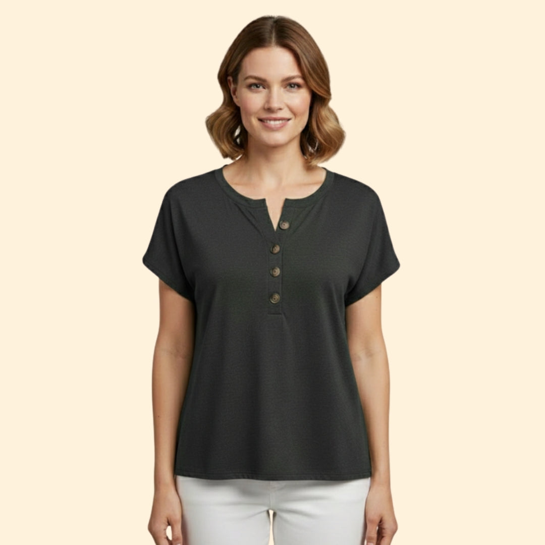 Women's Casual Buttoned T-Shirt