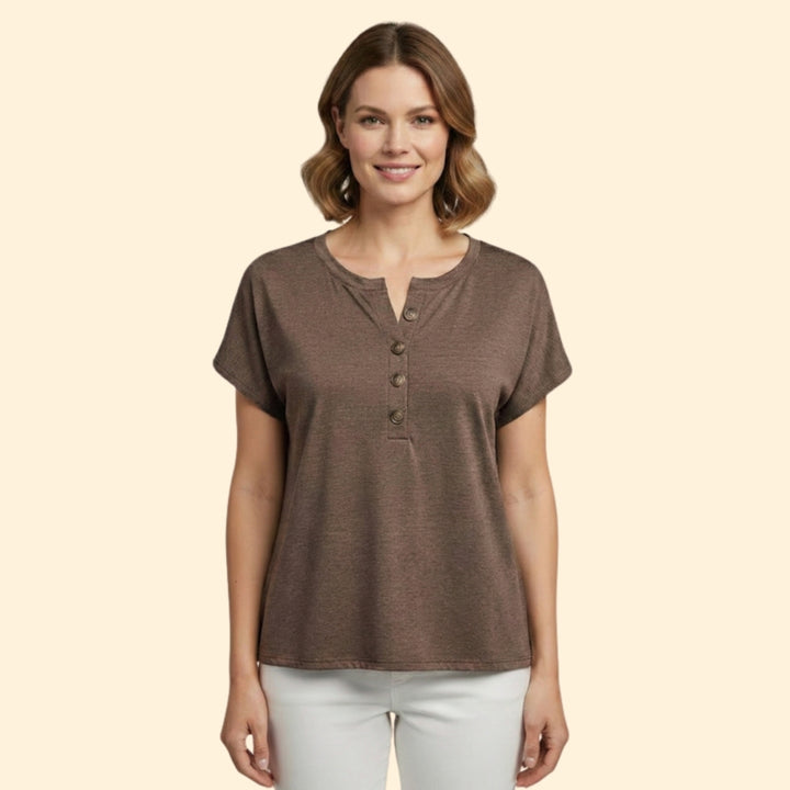 Women's Casual Buttoned T-Shirt