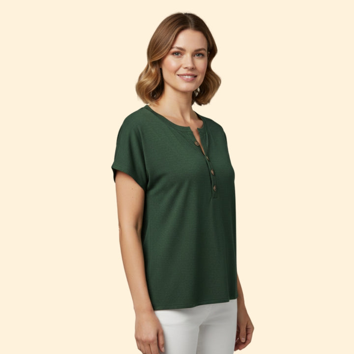 Women's Casual Buttoned T-Shirt