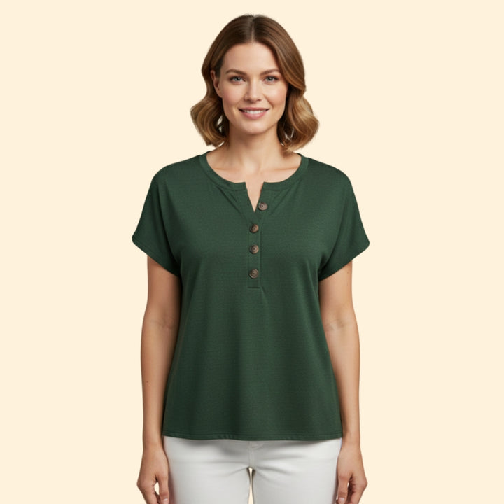 Women's Casual Buttoned T-Shirt