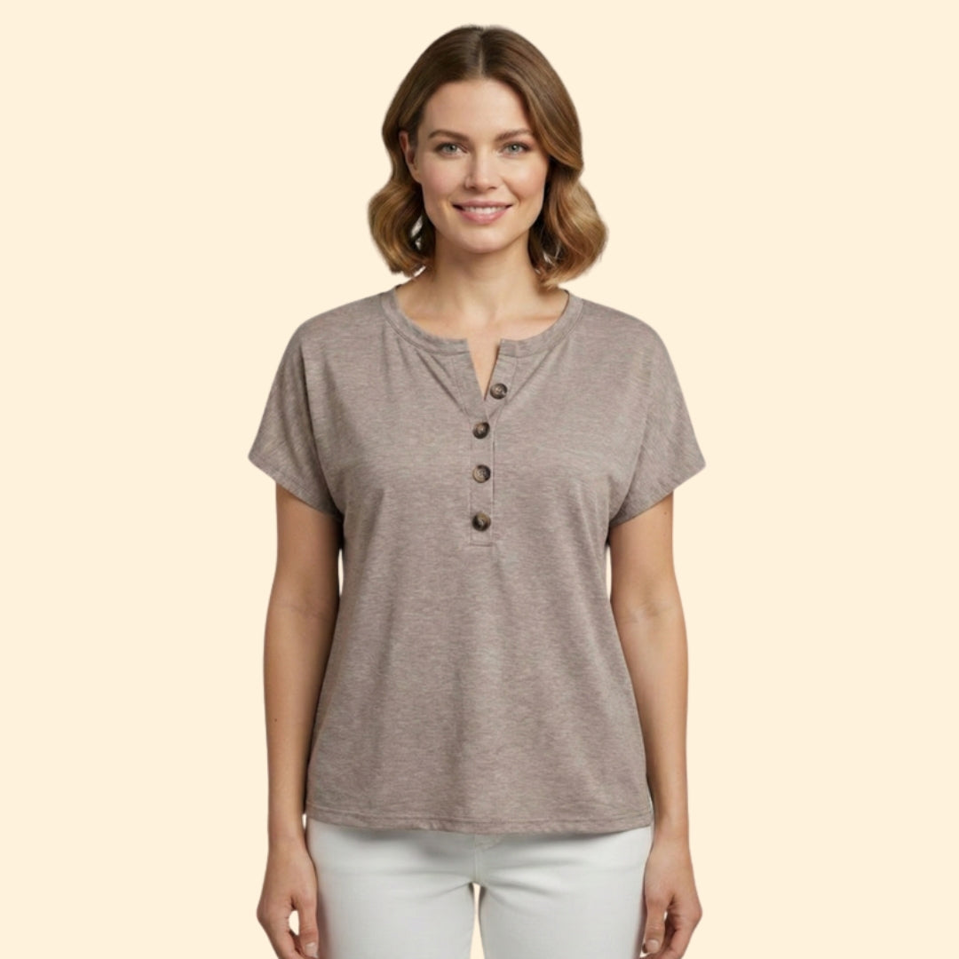 Women's Casual Buttoned T-Shirt
