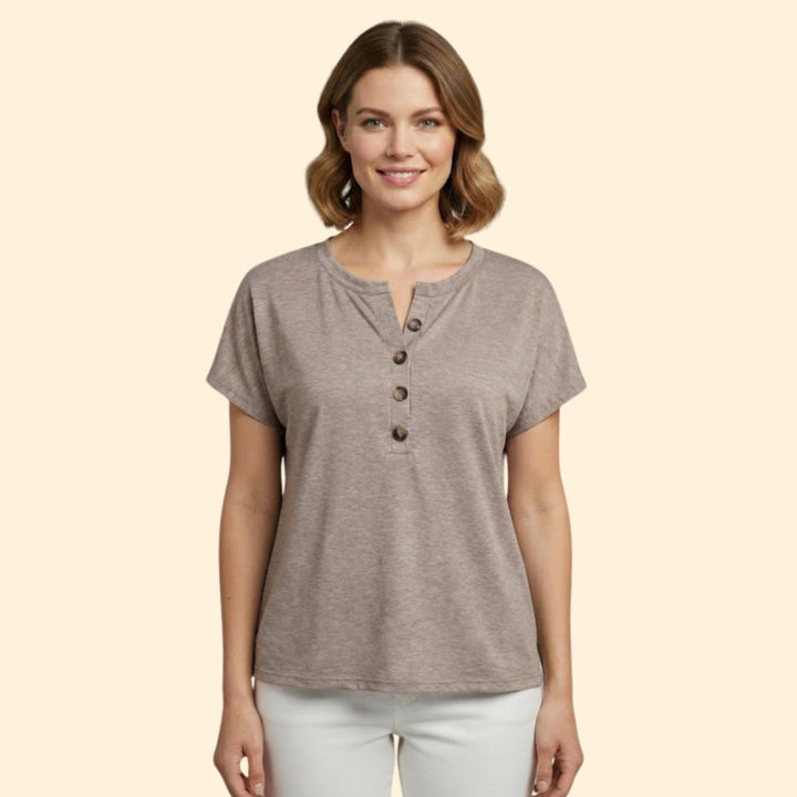 Women's Casual Buttoned T-Shirt