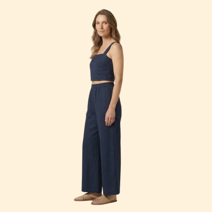 Women's Casual Crop and Pant Set