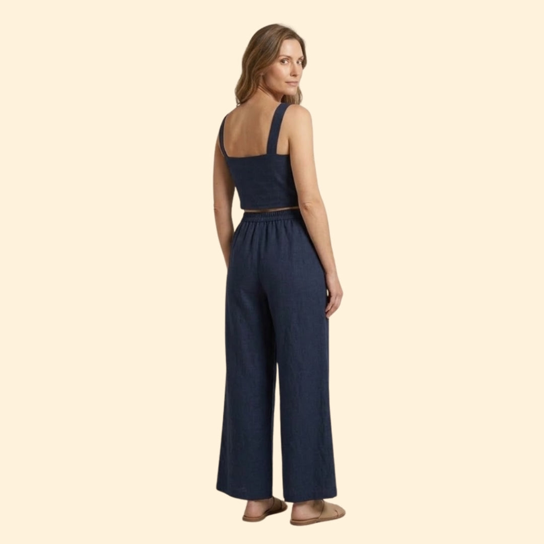 Women's Casual Crop and Pant Set