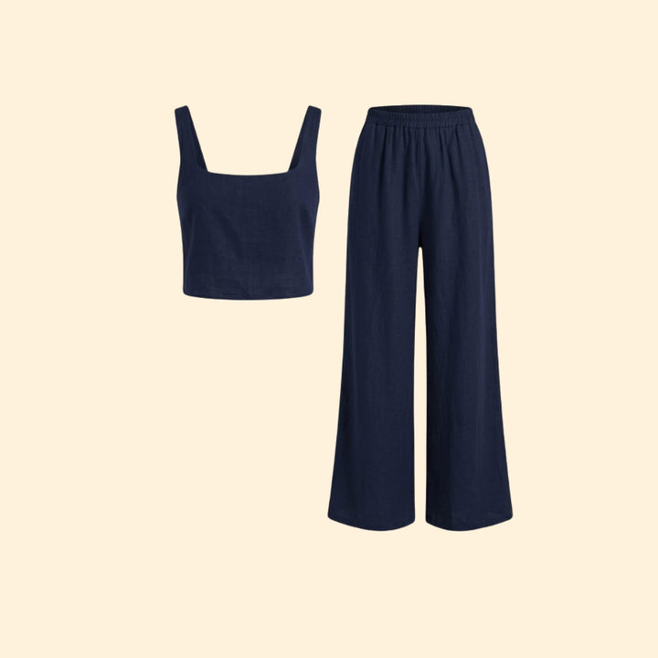 Women's Casual Crop and Pant Set