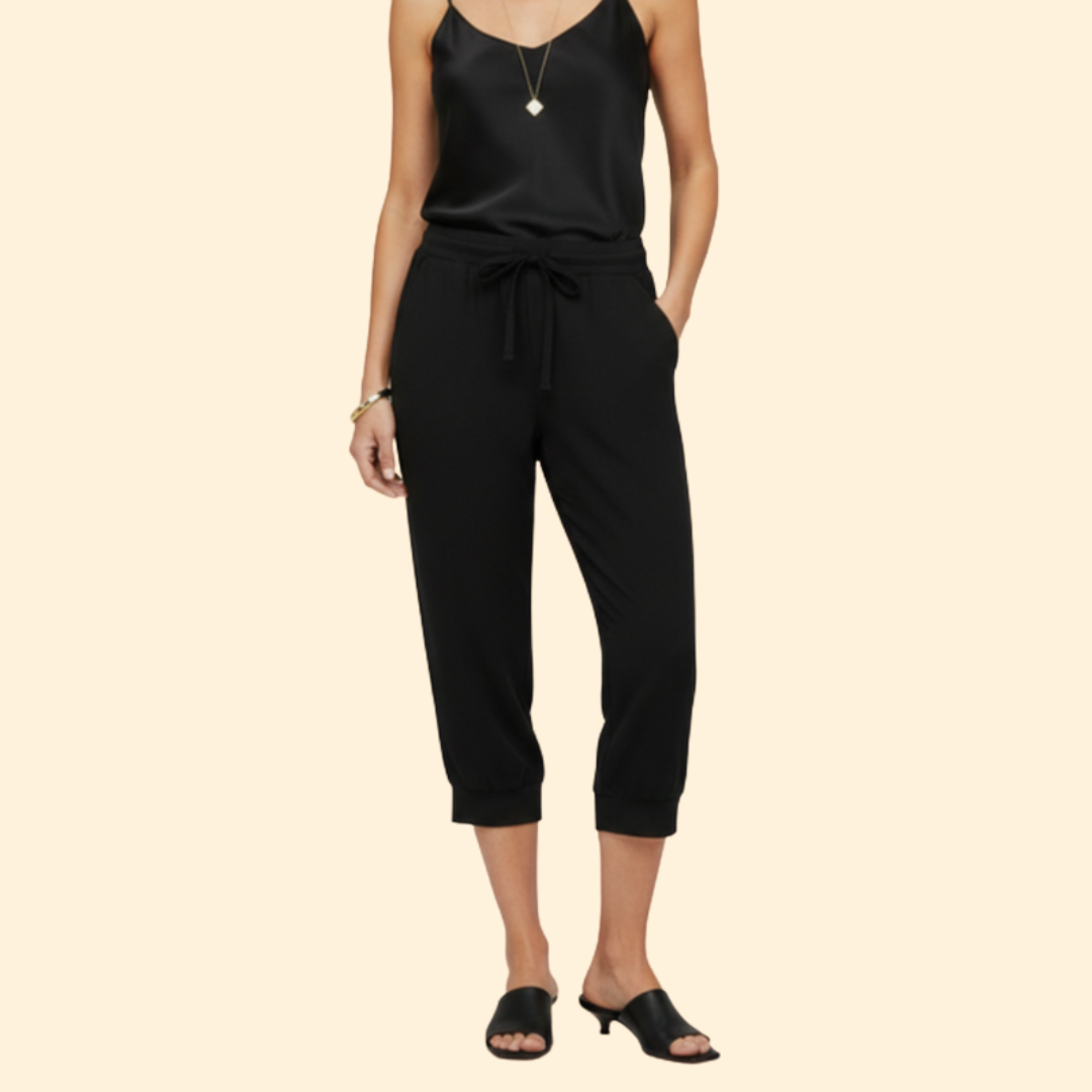 Women's Casual Drawstring Capri Pants