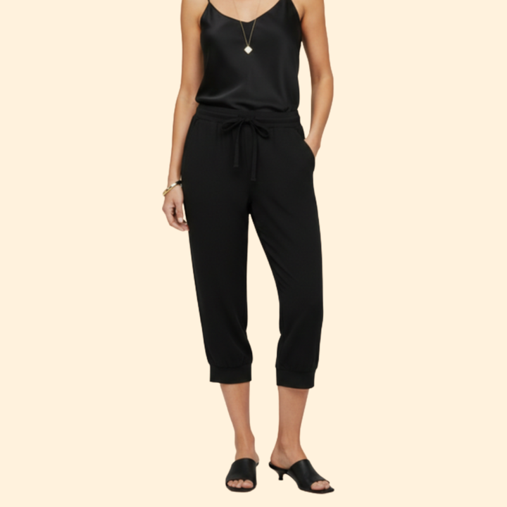 Women's Casual Drawstring Capri Pants