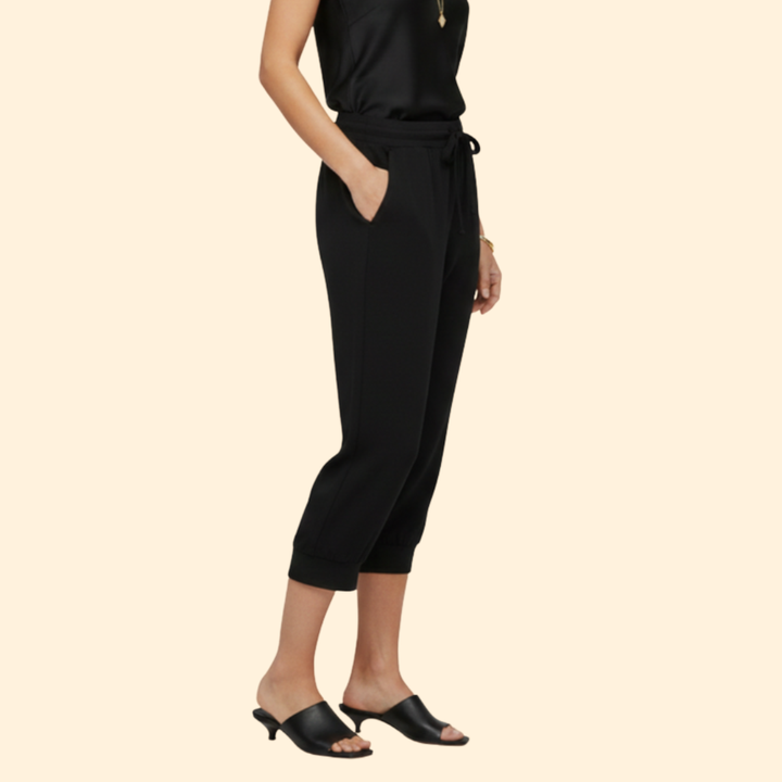 Women's Casual Drawstring Capri Pants