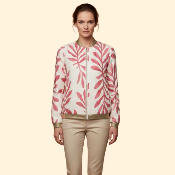 Women’s Casual Floral Bomber Jacket