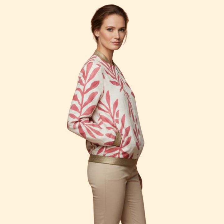 Women’s Casual Floral Bomber Jacket