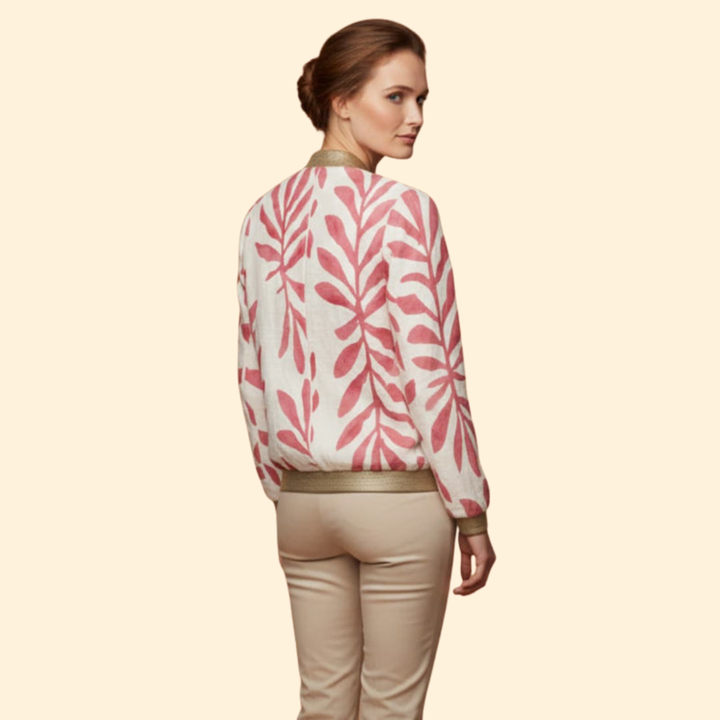 Women’s Casual Floral Bomber Jacket