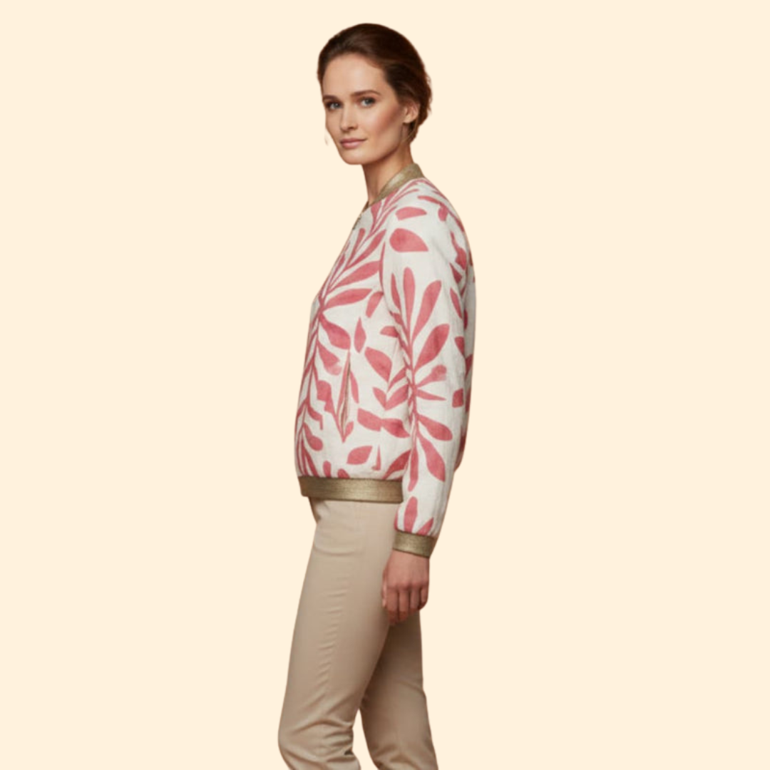 Women’s Casual Floral Bomber Jacket