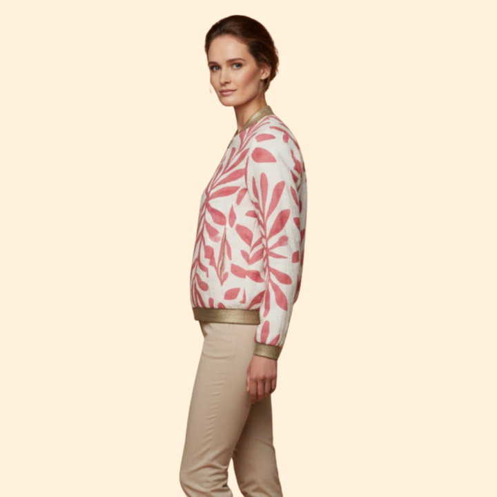 Women’s Casual Floral Bomber Jacket
