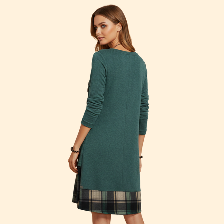 Women's Casual Plaid Buttoned Dress