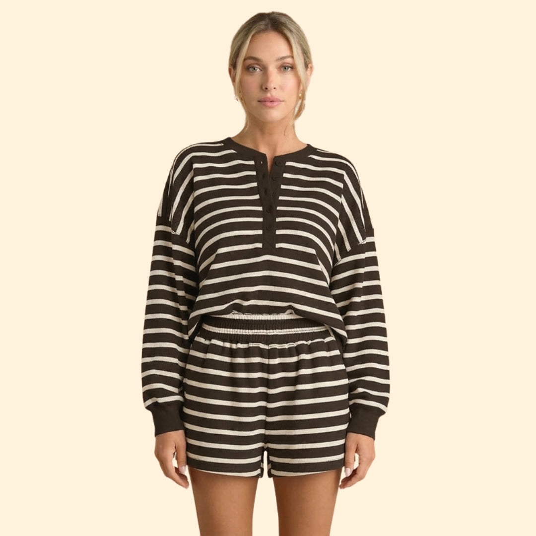 Women's Casual Striped Set