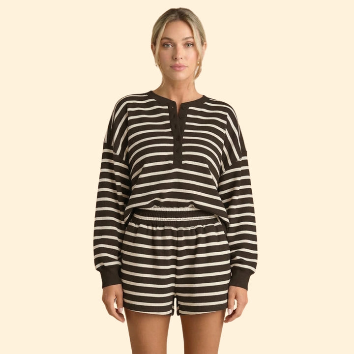 Women's Casual Striped Set