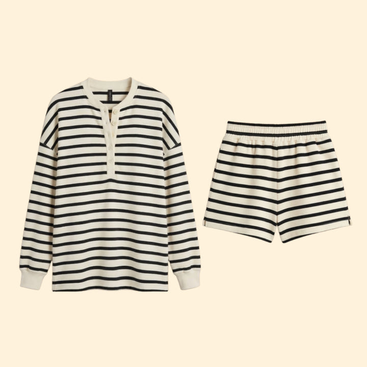 Women's Casual Striped Set
