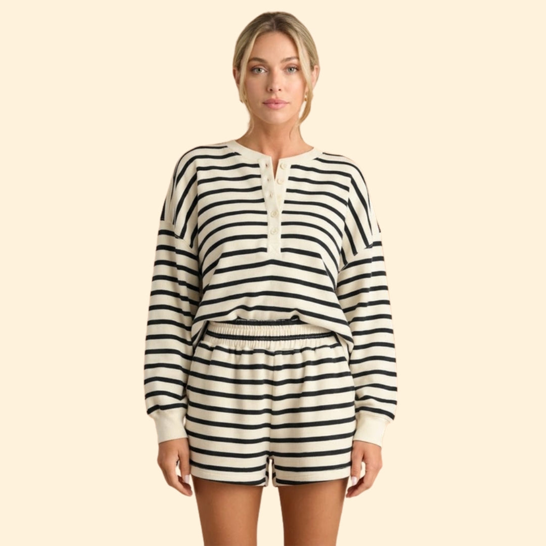 Women's Casual Striped Set