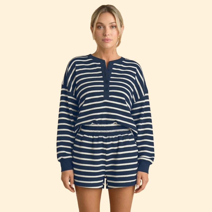 Women's Casual Striped Set