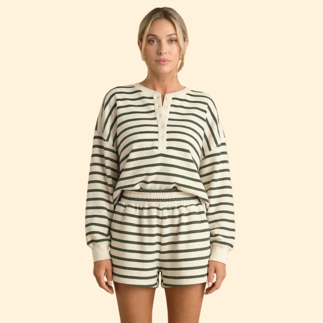 Women's Casual Striped Set