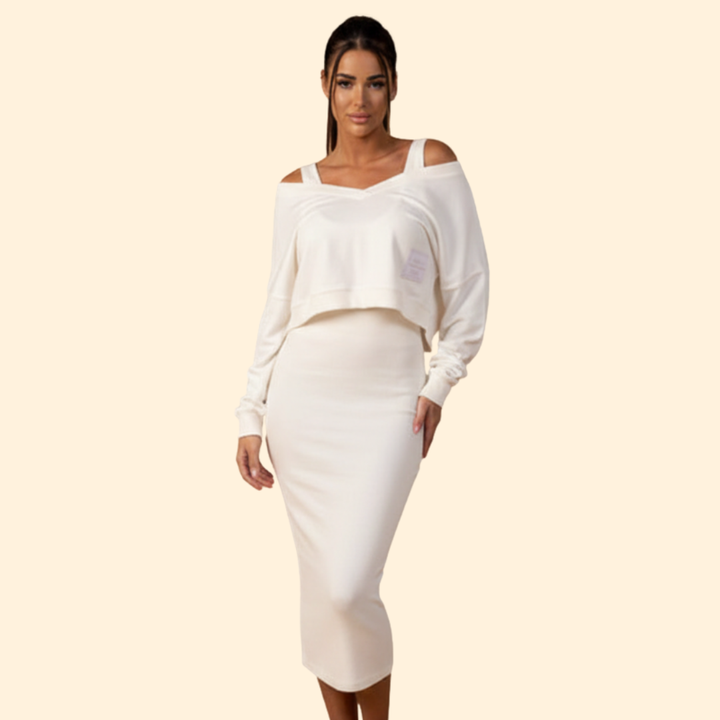 Women’s Casual Top and Skirt Set