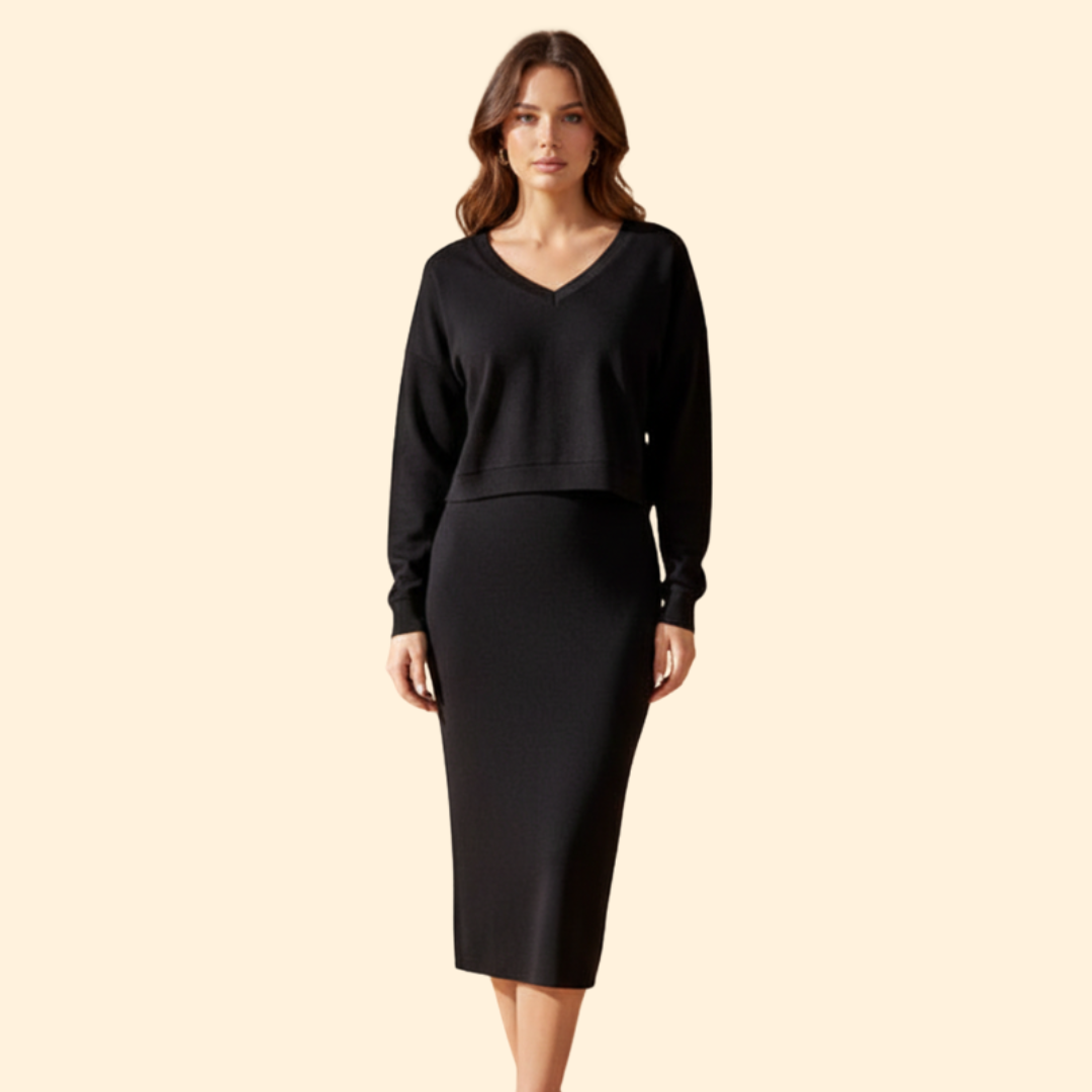 Women’s Casual Top and Skirt Set