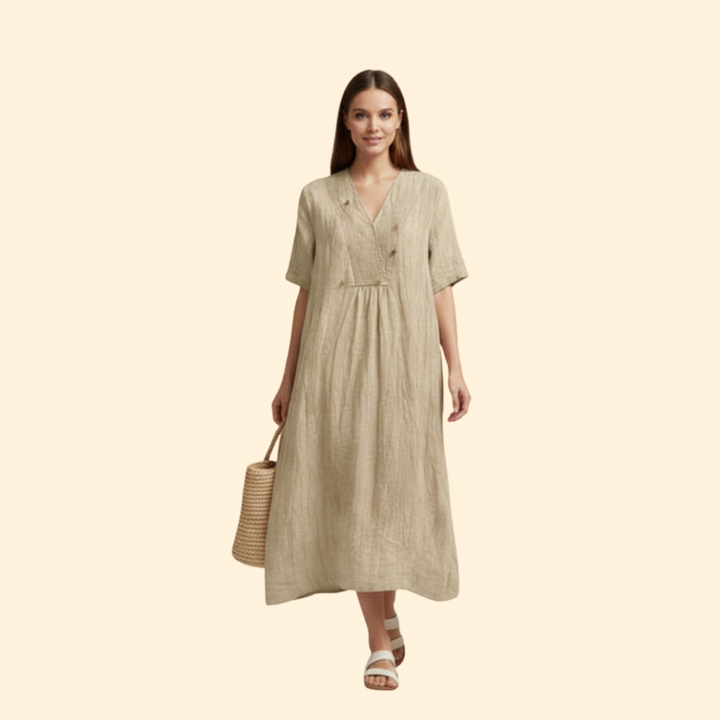 Women's Casual V-Neck Dress