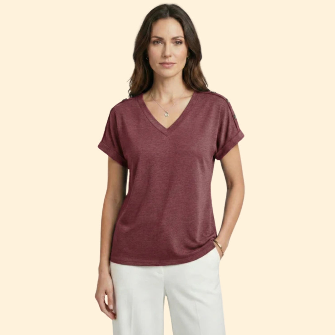 Women's Casual V-Neck Shirt