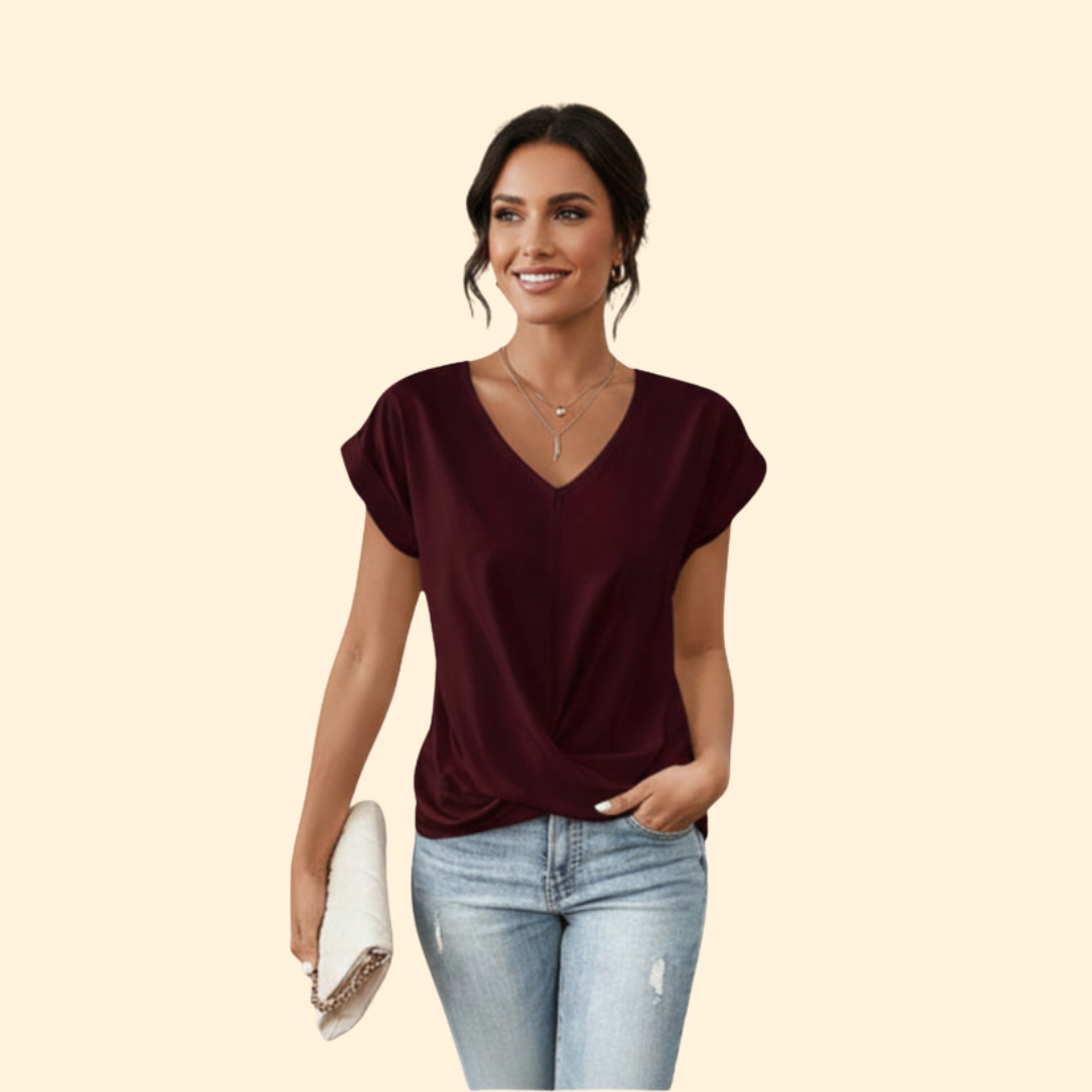 Women's Casual V-Neck Tee