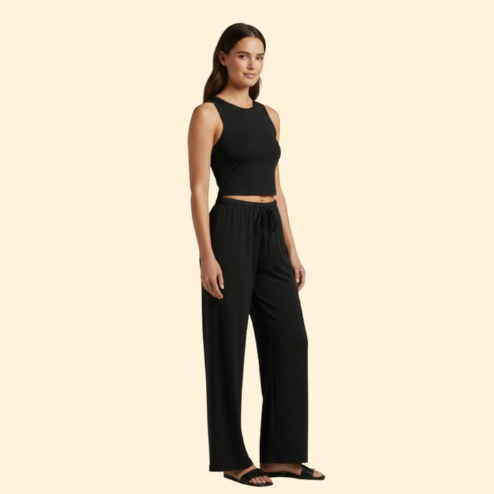 Women's Casual Wide-Leg Set