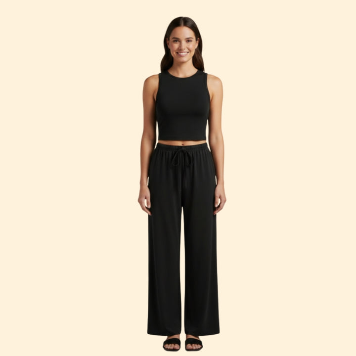 Women's Casual Wide-Leg Set