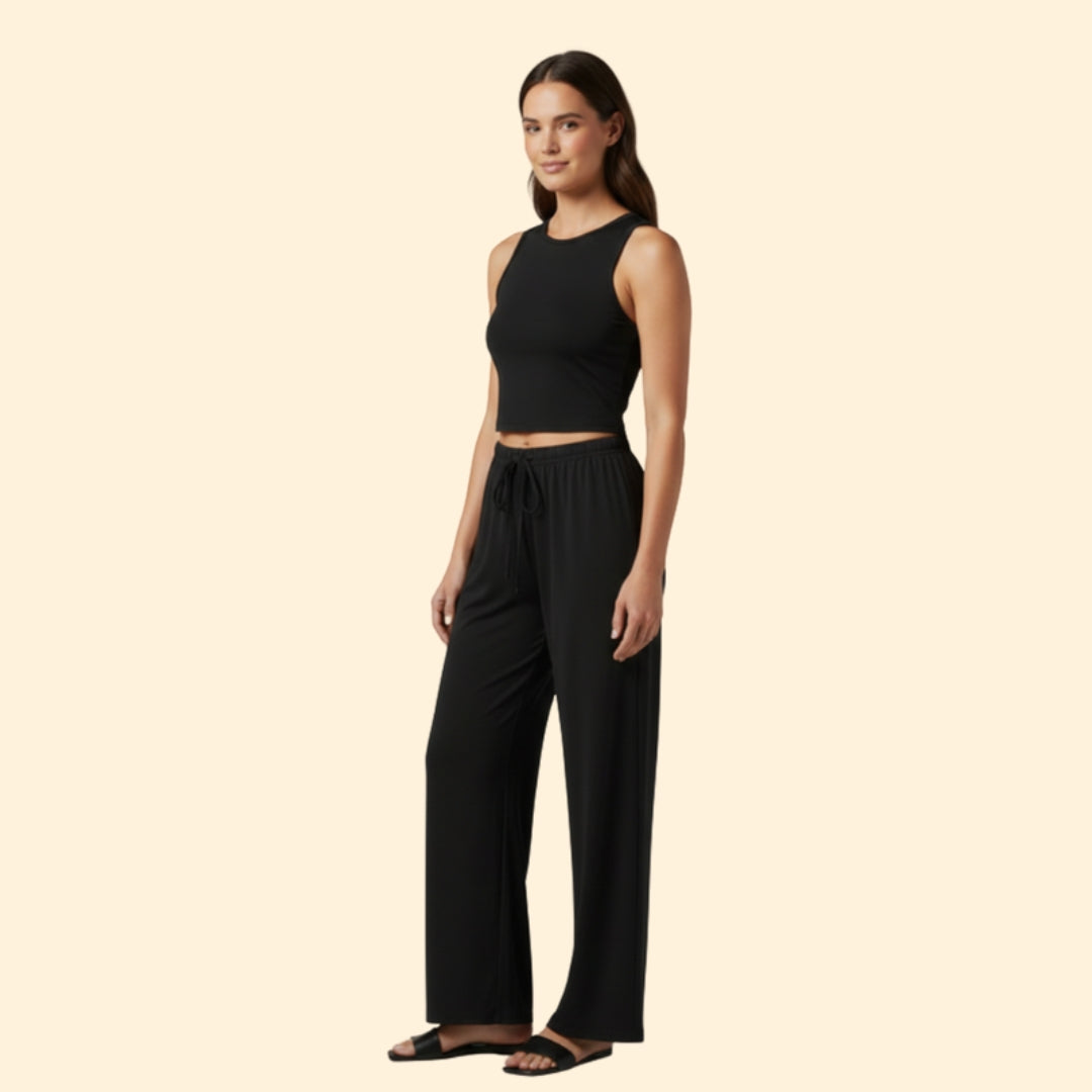 Women's Casual Wide-Leg Set