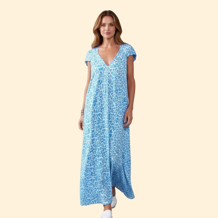Women's Chic Animal Print Maxi Dress