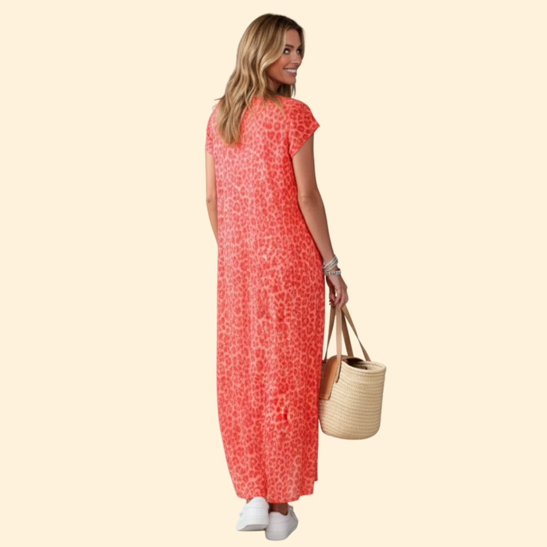 Women's Chic Animal Print Maxi Dress