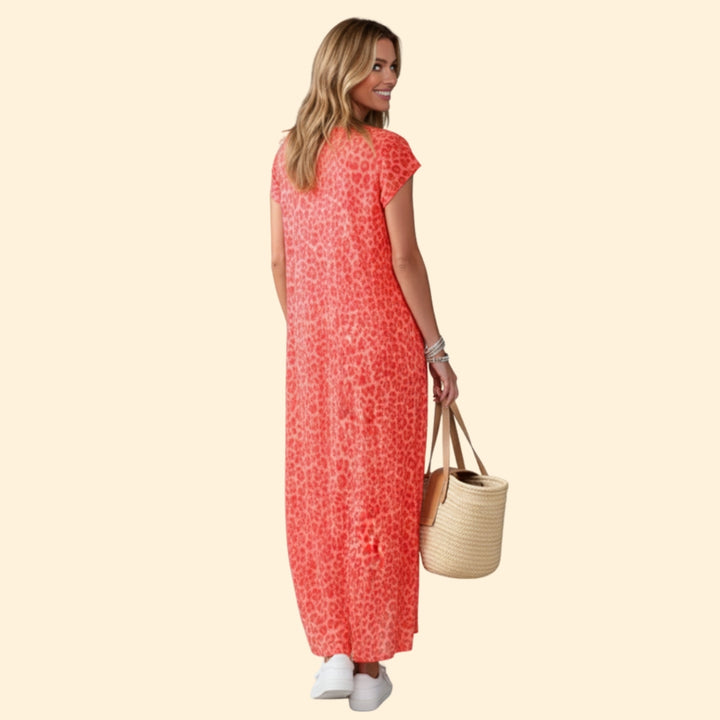 Women's Chic Animal Print Maxi Dress