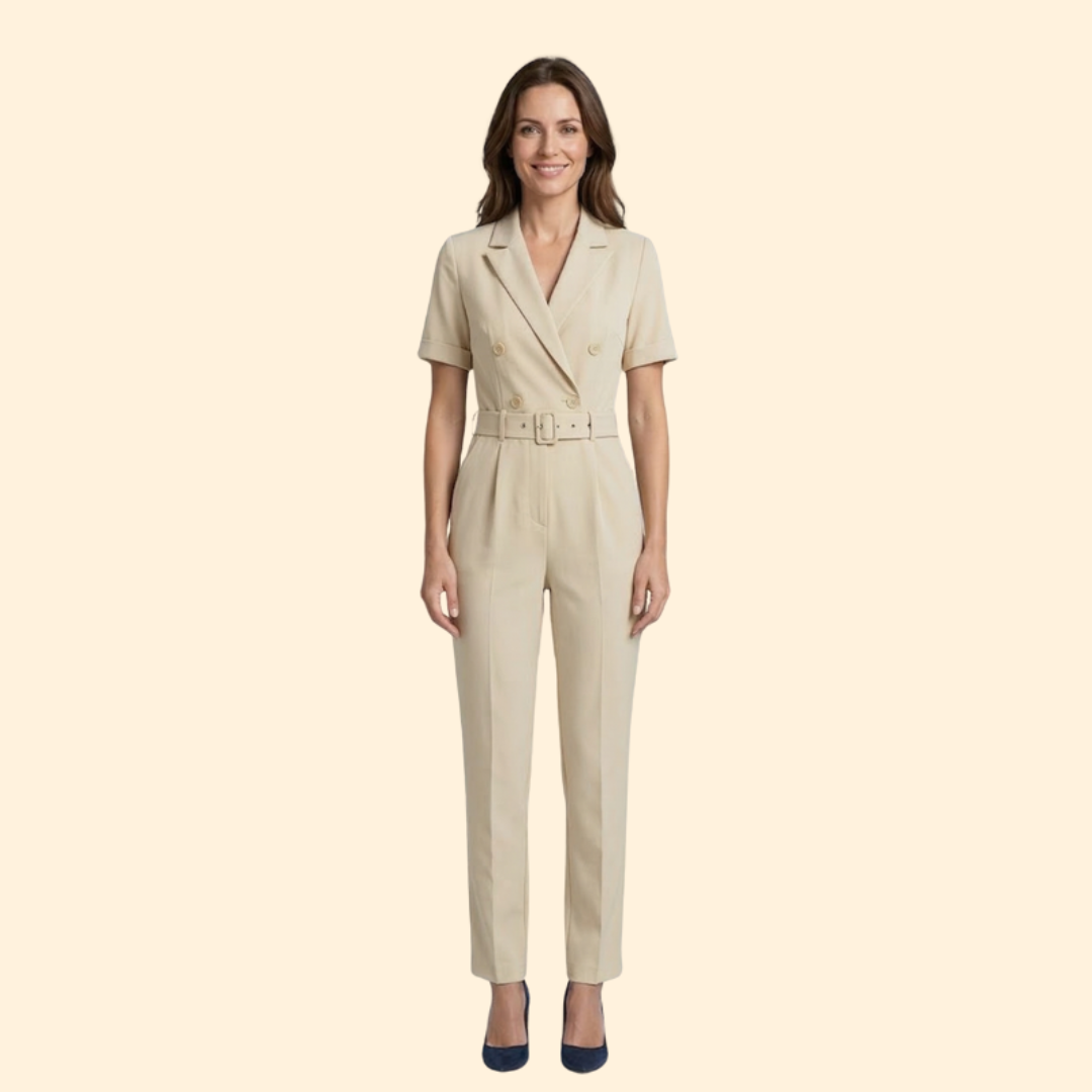 Women's Chic Belted Jumpsuit