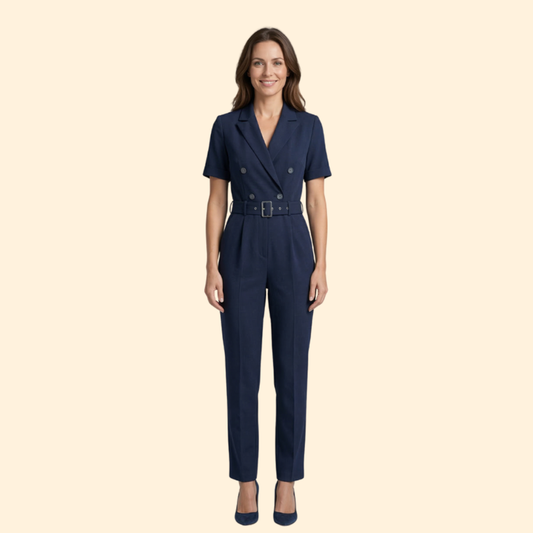 Women's Chic Belted Jumpsuit
