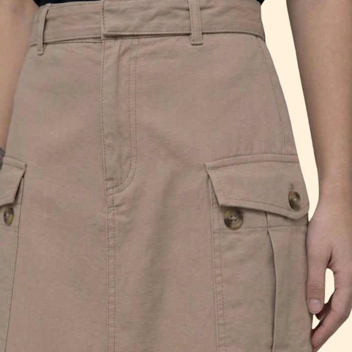 Women's Chic Belted Maxi Skirt