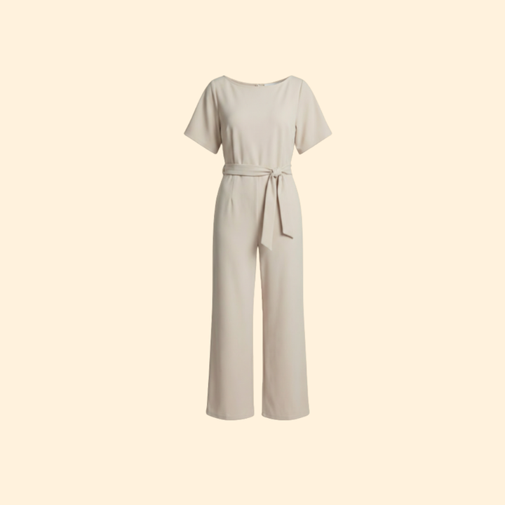 Women's Chic Belted Wide-Leg Jumpsuit