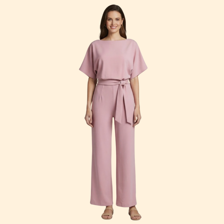 Women's Chic Belted Wide-Leg Jumpsuit