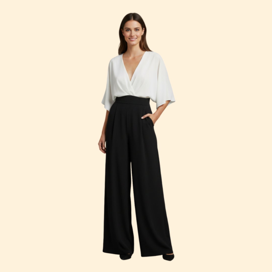 Women's Chic Color-Blocked Jumpsuit