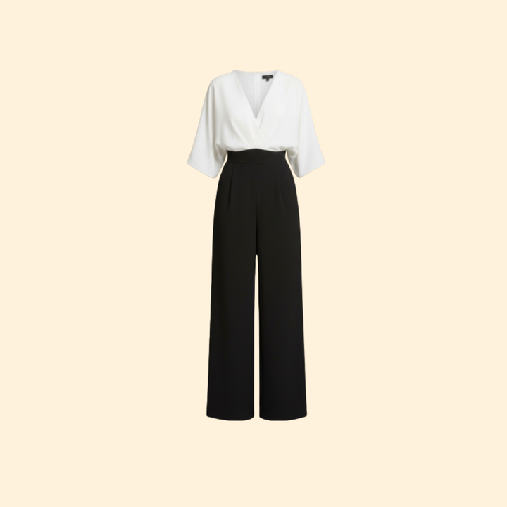 Women's Chic Color-Blocked Jumpsuit