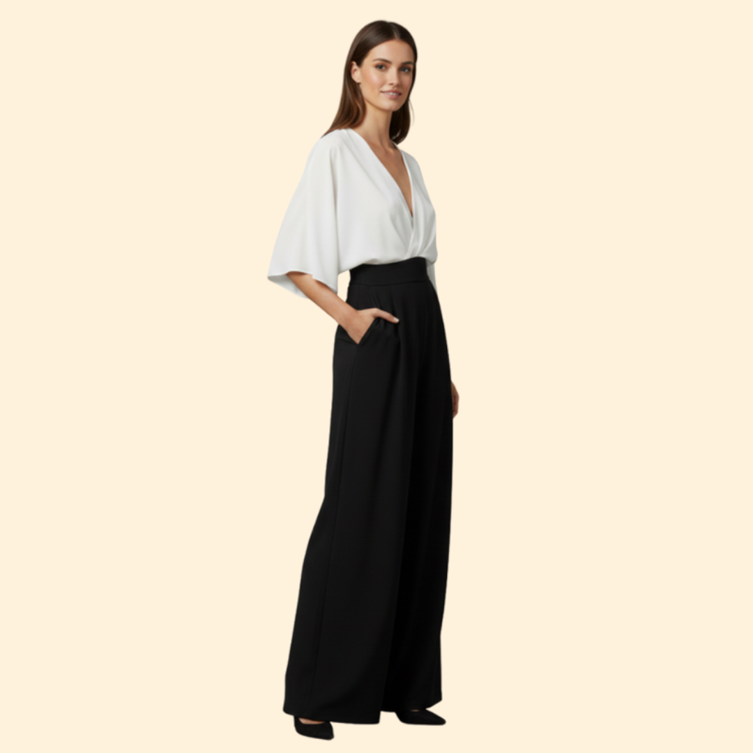 Women's Chic Color-Blocked Jumpsuit