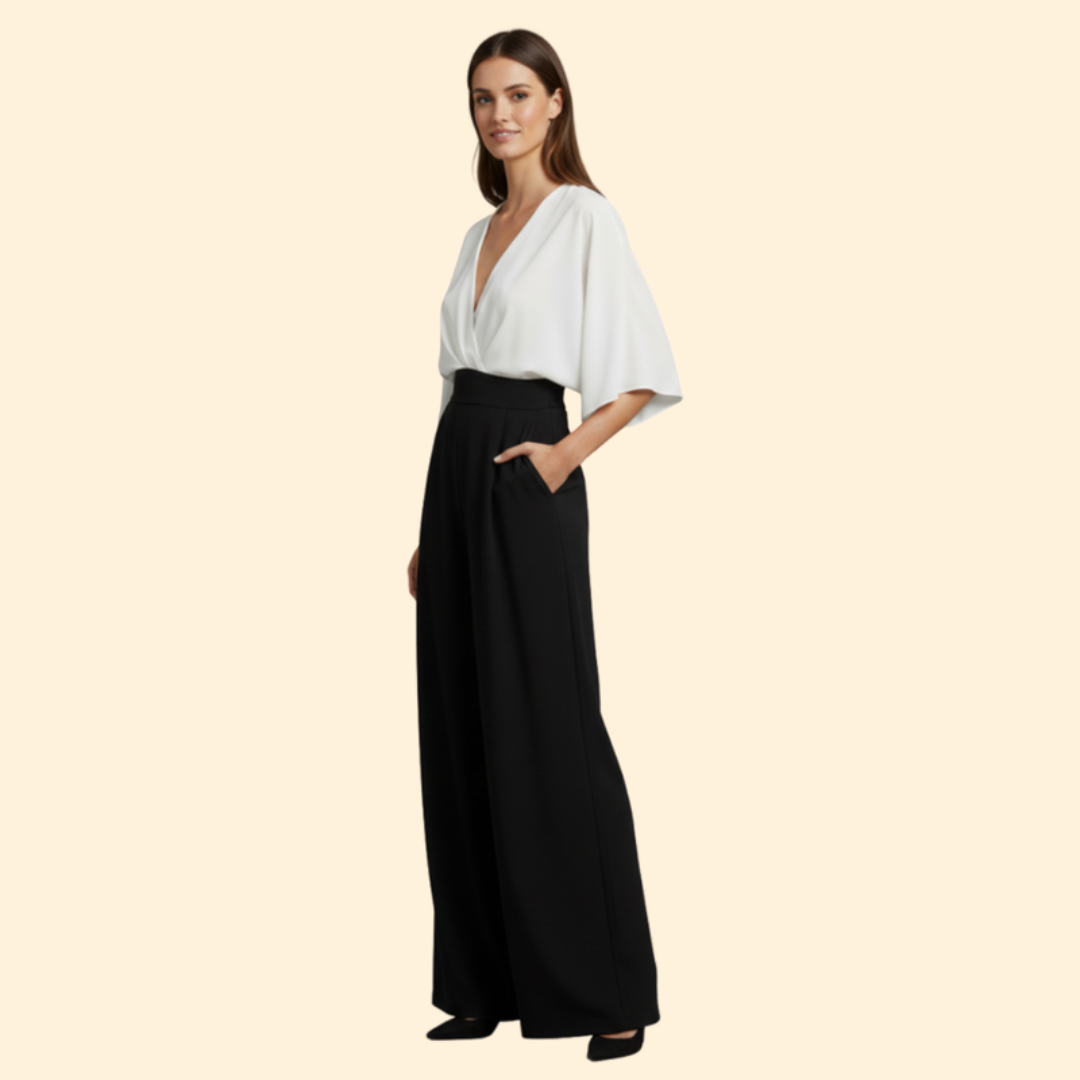 Women's Chic Color-Blocked Jumpsuit