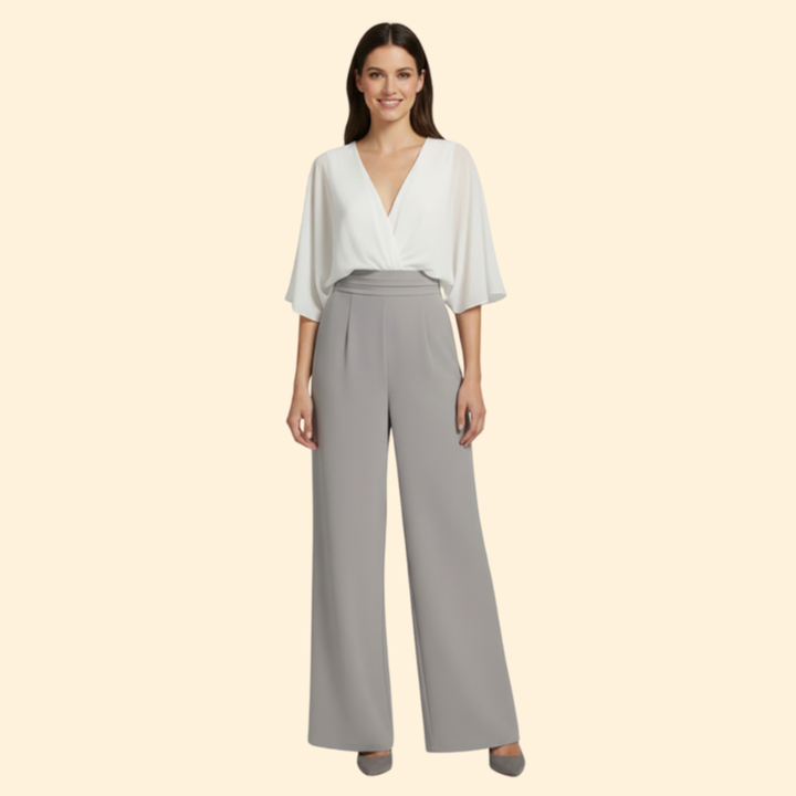 Women's Chic Color-Blocked Jumpsuit