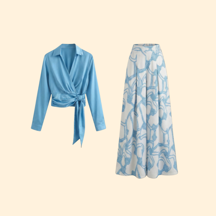 Women's Chic Crop & Skirt Set