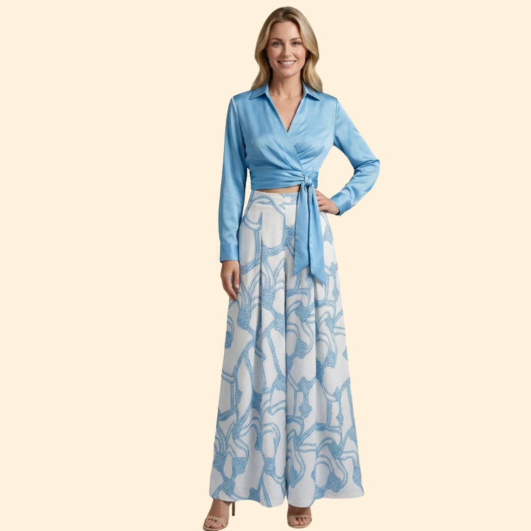 Women's Chic Crop & Skirt Set