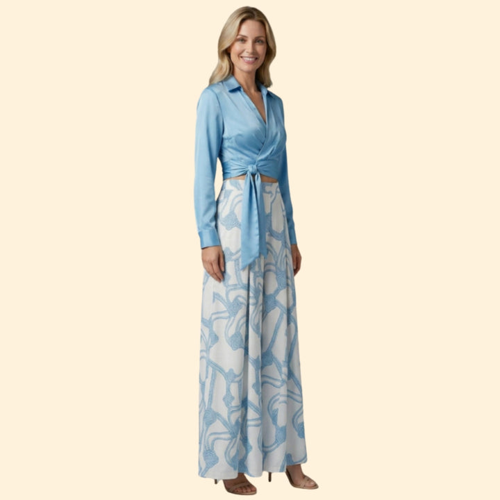 Women's Chic Crop & Skirt Set