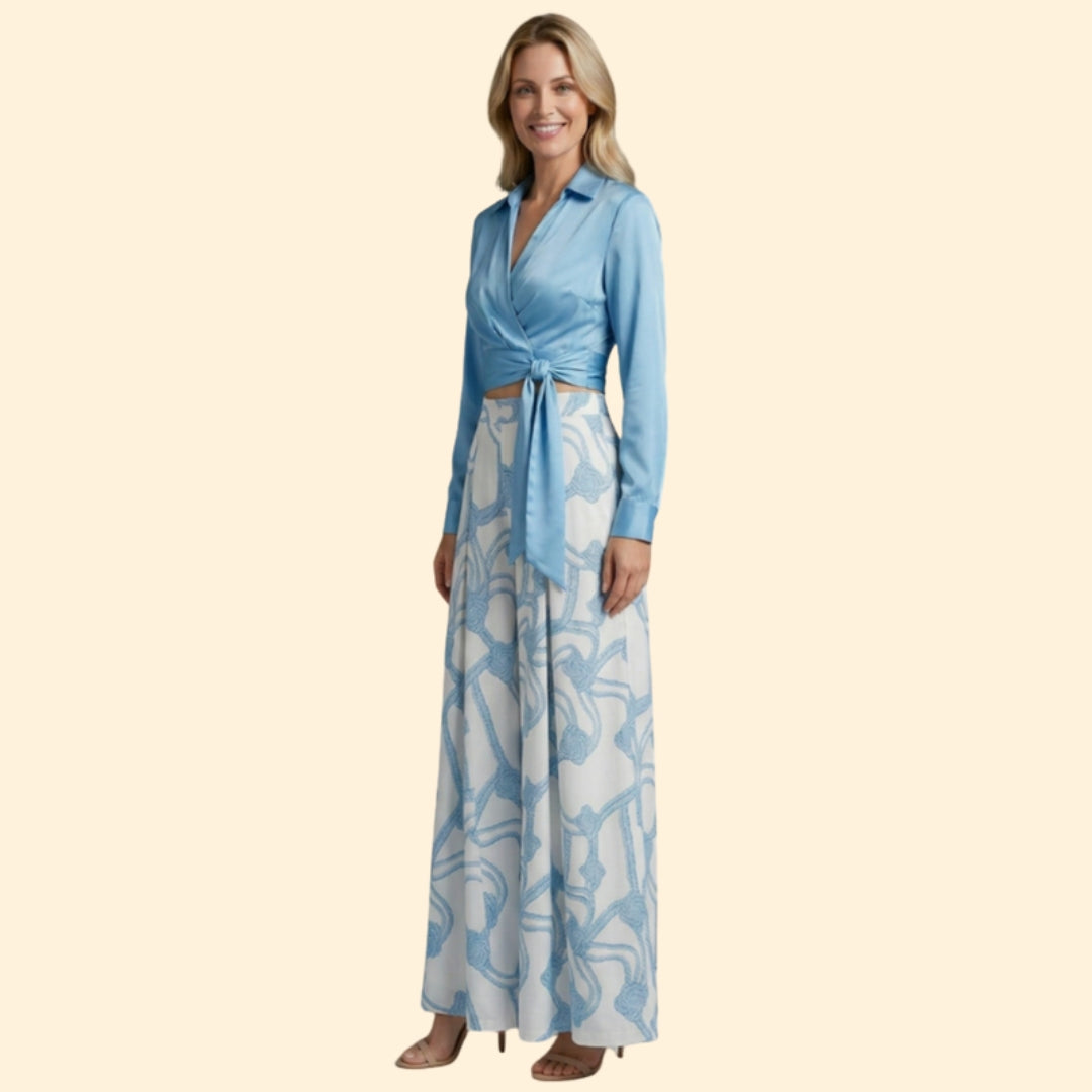 Women's Chic Crop & Skirt Set